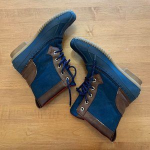 Tommy Hilfiger Blue/Red/Leather Snow Boots